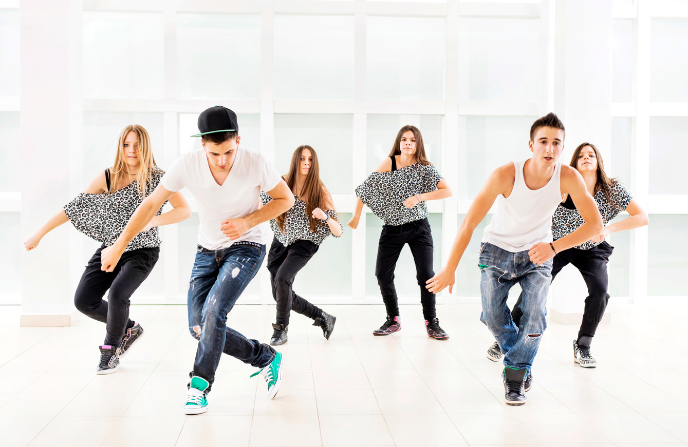 Teenagers dancing modern dances.